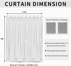 Easy-Going Outdoor Patio Curtains 2 Panels, 110x84 inch, Light Grey | Privacy - Image 6