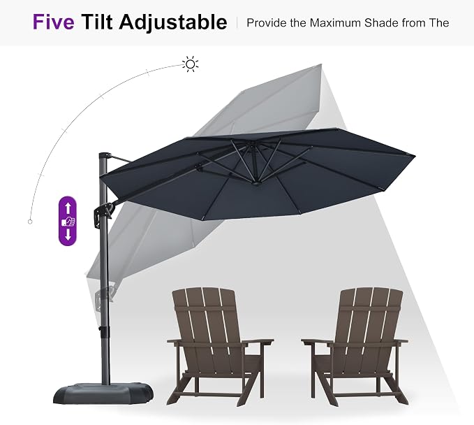 PURPLE LEAF Cantilever Umbrella - Image 7