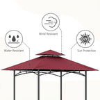 Grill Gazebo Canopy Replacement, 5 x 8 Ft, UV Resistant, Water Resistant - Image 3