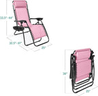 Best Choice Products Set of 2 Adjustable Steel Mesh Zero Gravity Lounge Chair - Image 3