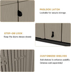 KINYING Outdoor Vertical Storage Shed, 57 Cu.ft Outdoor Storage Cabinet - Image 9