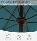 9FT Auto-Tilt Patio Umbrella|Outdoor Market Table Umbrella - Image 4