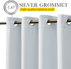 NICETOWN 2 Panels Outdoor Curtains Waterproof Extra Long W52xL108 White | - Image 2