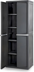 Sterilite 4 Shelf Cabinet, Durable Plastic Storage Solution, 1 Pack | by Sterilite