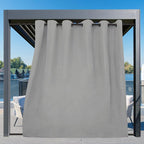 Easy-Going Outdoor Curtains for Patio 1 Panel, 110x120 inch, Light Grey | - Image 3