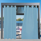 Easy-Going Outdoor Curtains for Patio 1 Panel, 54x84 inch, Sky Blue | Waterproof - Image 3