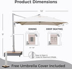 Grand patio 10x13 FT Patio Umbrella - Image 3