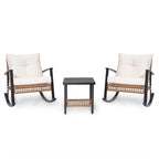 3-Piece Rocking Bistro Set, Outdoor Patio Furniture - Image 8