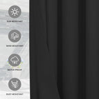 Easy-Going 100% Waterproof Outdoor Curtains 110x120 inch, Gazebo and Pergola 1 - Image 5
