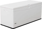 LIFETIME Outdoor Storage Deck Box, 130 Gallon, Arctic White, UV-Protected by Lifetime