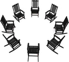THOEOE Outdoor Rocking Chairs Set of 8, Oversized Patio Rocking Chair | HDPE by THOEOE