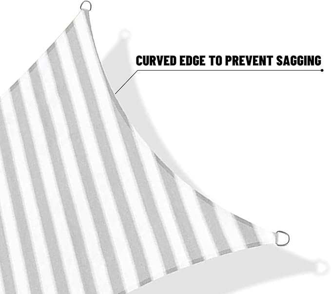 SUNNY GUARD 16' x 16' x 16' Triangle Shade Sail 95% UV Block Outdoor Canopy | - Image 7