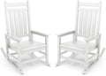 SERWALL Outdoor Rocking Chair Set of 2, Adult HDPE Rocking Chair, Oversized by SERWALL