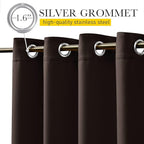 NICETOWN 2 Panels Outdoor Curtains Waterproof Fixed Bottom W52xL95 Brown | - Image 2