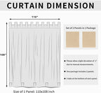 Easy-Going Outdoor Patio Curtains 2 Panels, 110x108 inch, Porch and Pergola - Image 6