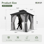 Aoxun Gazebo 8x8 Hardtop Gazebo - Image 3