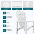 THOEOE Stackable Adirondack Chair Set of 4, Fire Pit Chairs Set of 4 | - Image 6