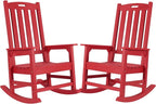 Outdoor Rocking Chairs Set of 2, Oversized Porch Rocker | Weather Resistant by PsilvamGardenFurniture