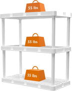 Gracious Living 3 Shelf Knect-A-Shelf Solid Light Duty Storage Unit 12 x 24 x - Image 9