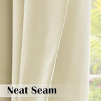 Outdoor Curtains Extra Wide W70 x L95 Inch Natural Beige, 1 Panel | Outdoor - Image 7