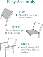 Best Choice Products Set of 2 Stackable Outdoor Textilene Chairs, All-Weather - Image 7