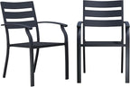 Patio Dining Chairs Set of 2, Metal Patio Furniture Set - Image 9