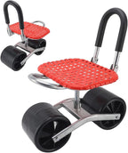 Garden Stool with Wheels, 360° Rotating Rolling, Adjustable Seat Height by Unknown