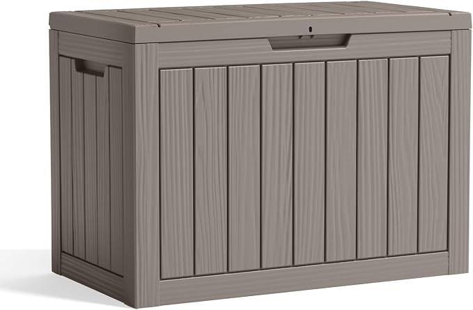 46 Gallon Outdoor Deck Box, Resin Waterproof Storage Box by KFY