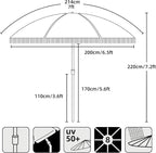 AMMSUN 7ft Patio Umbrella with Fringe Outdoor Tassel Umbrella UPF50+ Premium - Image 6