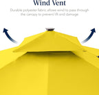 Best Choice Products 9x12ft LED Cantilever Patio Umbrella w/Base Included & - Image 7