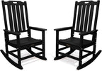 THOEOE Outdoor Rocking Chairs Set of 2, Oversized Patio Rocking Chair | HDPE by THOEOE