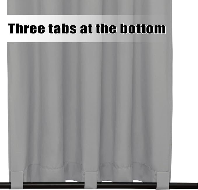Easy-Going Outdoor Curtains for Patio 6 Panels, 54x84 inch, Light Grey | - Image 4