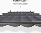 PURPLE LEAF Outdoor Retractable Pergola 10' X 12' Canopy Aluminum, Custom Shade - Image 6