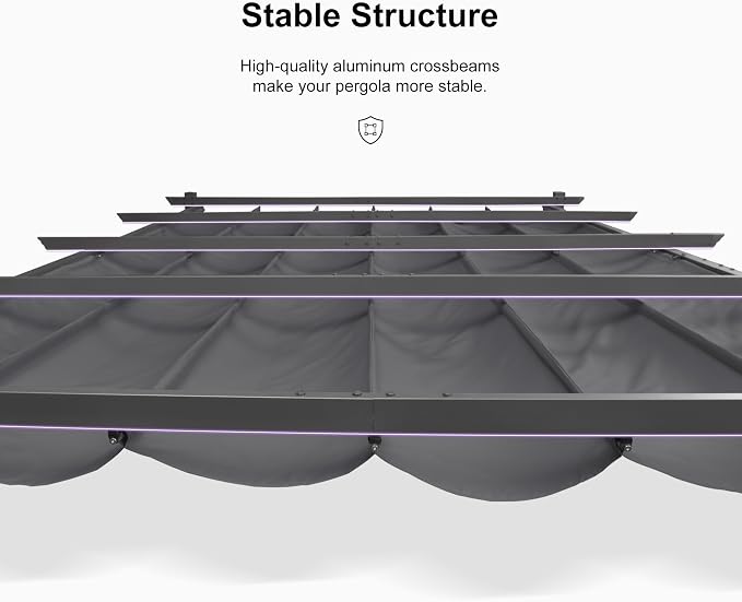 PURPLE LEAF Outdoor Aluminum Pergola 10'x13' - Image 5