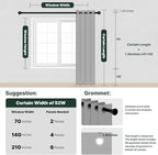 H.VERSAILTEX Linen Blackout Curtains 63 Inches Long 100% Blackout Thermal - Image 8