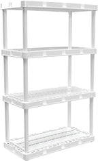 Gracious Living 4 Pack Light Duty Storage Shelves, Knect-A-Shelf 4-Shelf - Image 9