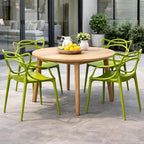 2xhome Modern Dining Chair | Stackable Indoor or Outdoor Entangled Side Chair | - Image 4