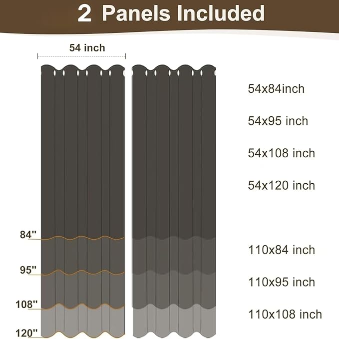 Linen Outdoor Curtains for Patio Waterproof 2 Pcs 54x95 In Taupe | Light - Image 8