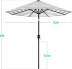 Best Choice Products 10ft Solar Polyester LED Lighted Patio Umbrella w/Tilt - Image 7