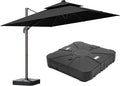 10x13FT Black Cantilever Outdoor Patio Umbrella by ZLACUIU