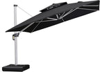 PURPLE LEAF Cantilever Patio Umbrellas 12' x 12' Large Double Top, 3-Yr by PURPLELEAF