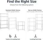 Amazon Basics 3-Shelf Adjustable Heavy Duty Steel Wire Shelving Rack - Image 6