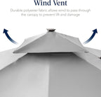 Best Choice Products 12x12ft LED Cantilever Patio Umbrella w/Base Included & - Image 7