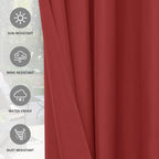 Easy-Going 100% Waterproof Outdoor Curtains 54x96 inch, Gazebo and Pergola 2 - Image 5
