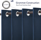 PureFit Outdoor Curtains for Patio Waterproof Weatherproof Outside Curtains | - Image 4