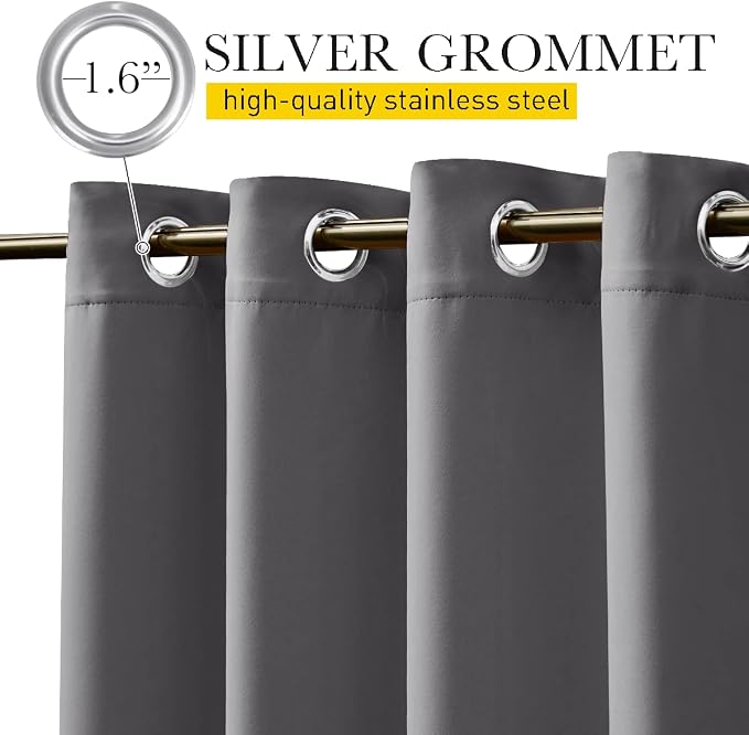 NICETOWN 2 PCs Weighted Outdoor Curtains - Image 2