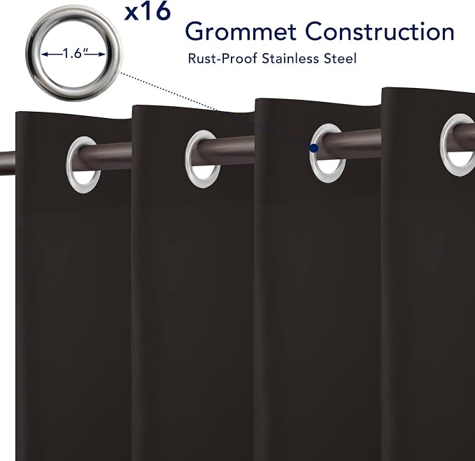 PureFit Outdoor Curtains for Patio Waterproof – Weatherproof, UV and Fade - Image 4