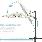 Best Choice Products 10ft Solar LED Cantilever Patio Umbrella, 360-Degree - Image 5