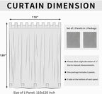 Easy-Going Outdoor Patio Curtains 2 Panels, 110x120 inch, Light Grey | Privacy - Image 6