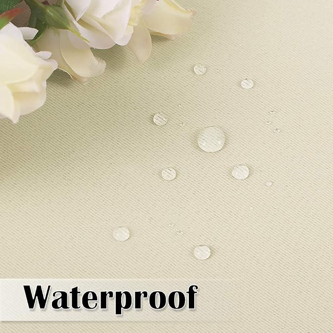 Outdoor Curtains Extra Wide W70 x L95 Inch Natural Beige, 1 Panel | Outdoor - Image 5
